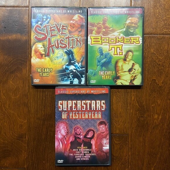 Classic Superstars Of Wrestling DVD (3-DVDS) Booker T. Steve Austin WWE - Picture 1 of 7